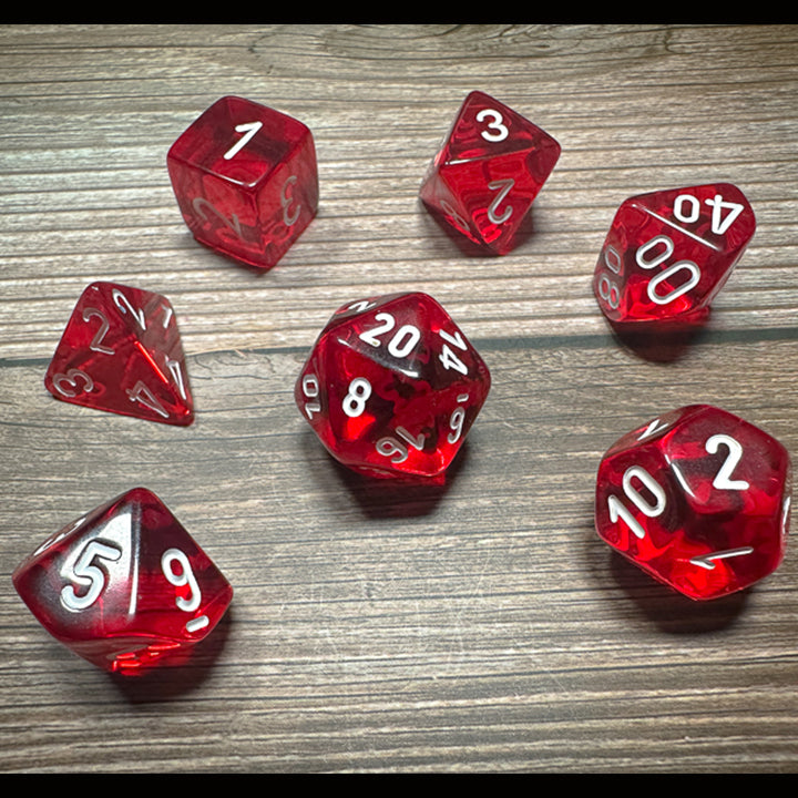 7 Zaruri Chessex, Roșu Translucid/Alb