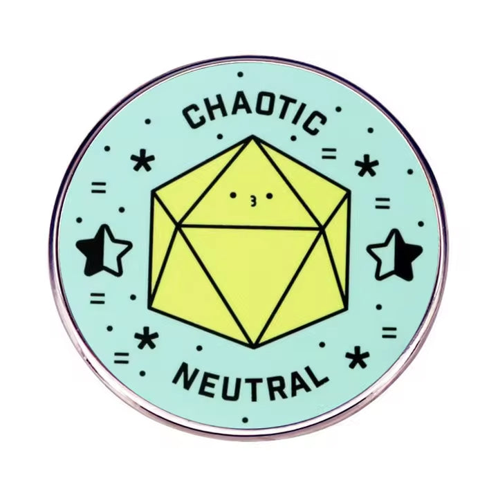 Chaotic Neutral, D&D Enamel Pin
