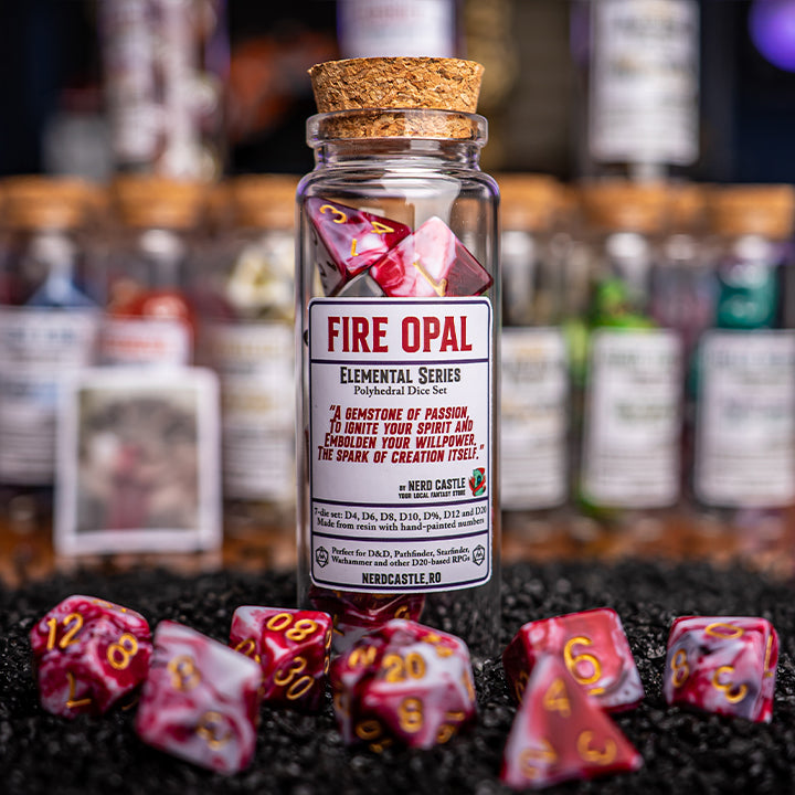 Fire Opal, Elemental Series, Dice Set