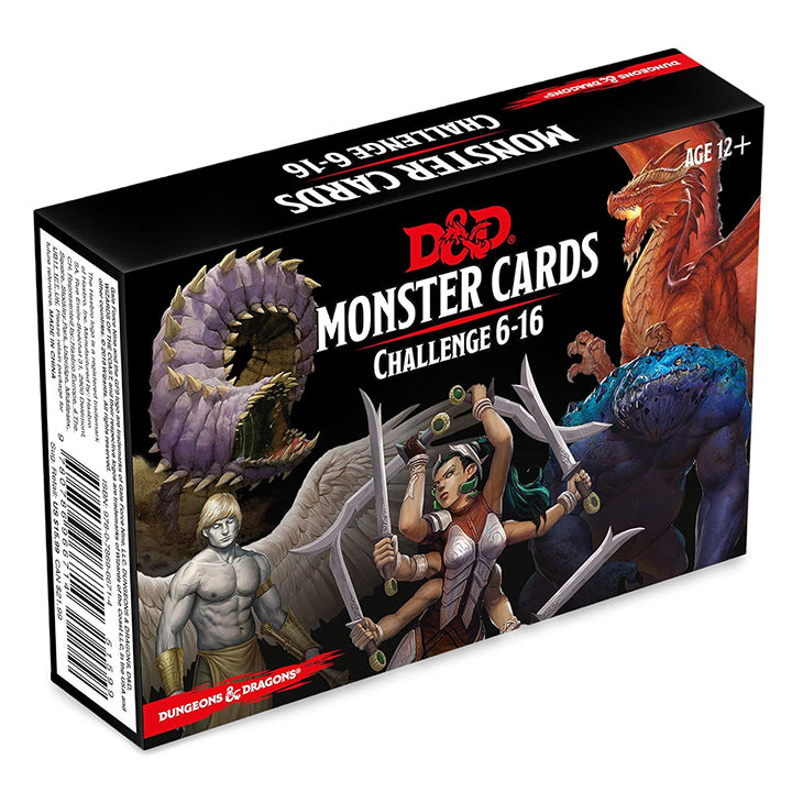 D&D, Monster Card Deck Levels 6-16 (74 Cards)