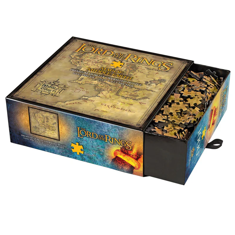 Stăpânul Inelelor - Puzzle cu Harta Pământului de Mijloc (1000 piese)