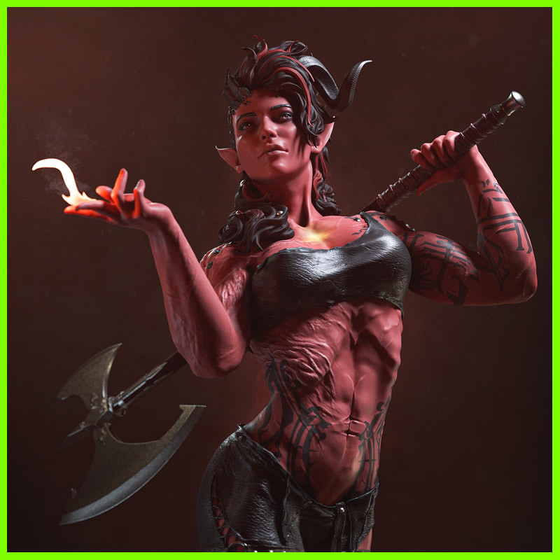 Karlach, Baldur's Gate 3 Statue, 10/15/25cm