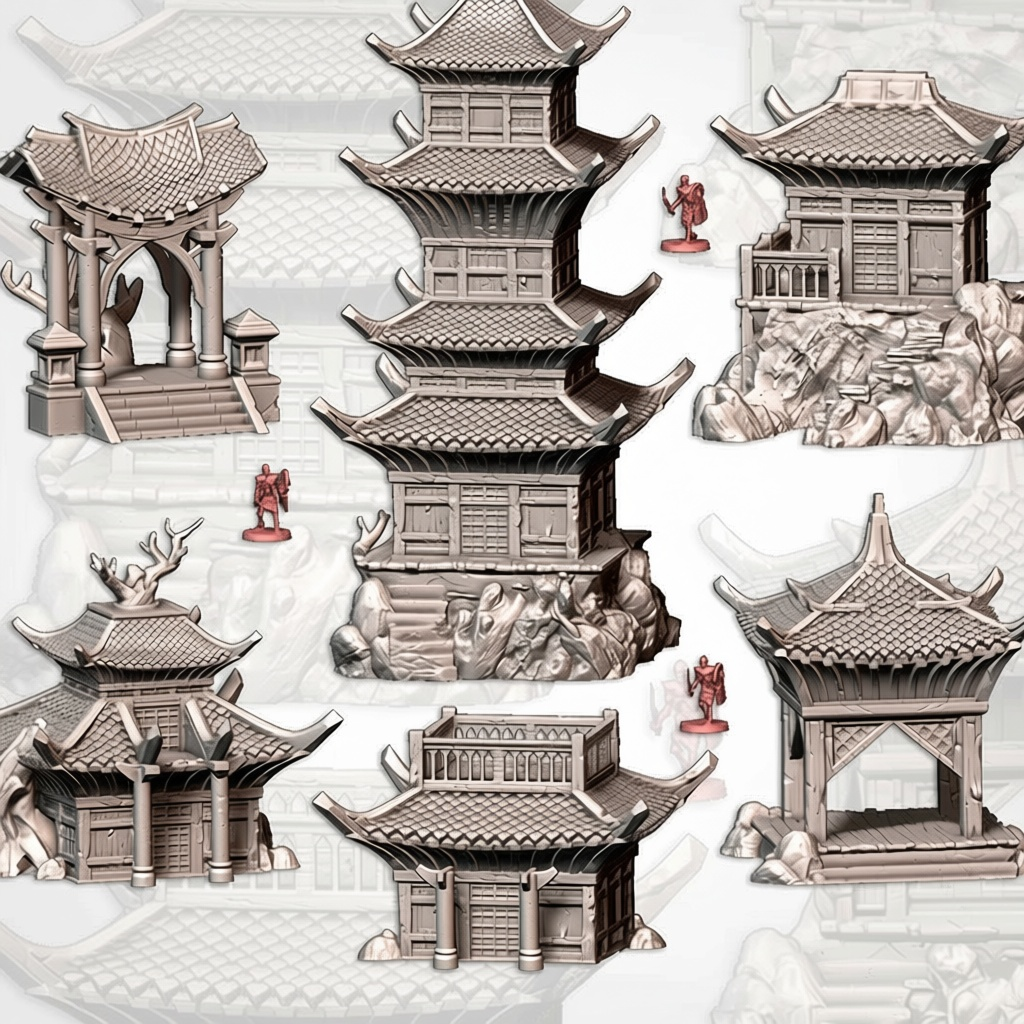 Oriental Buildings, Fantasy Terrain Bundle