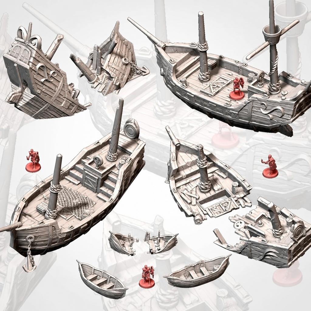 Ships Aground Pack, Fantasy Terrain