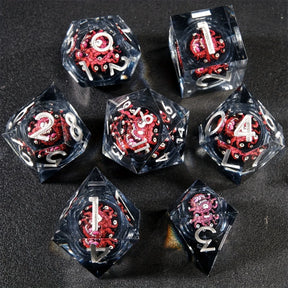 Beholder dice set on black