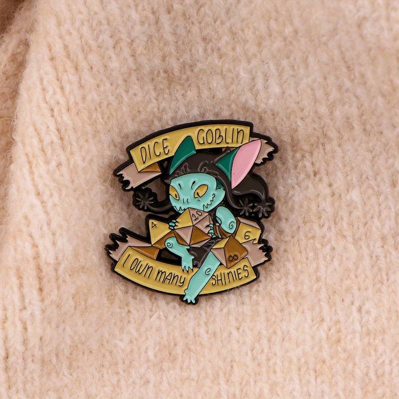 Dice Goblin, TTRPG Meme, Pin