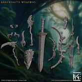 Barkwraith Weapons Pack — full set of organic bark-textured fantasy weapons