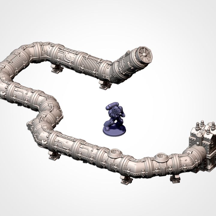 Modular Pipes Pack, Sci-Fi Terrain Bundle