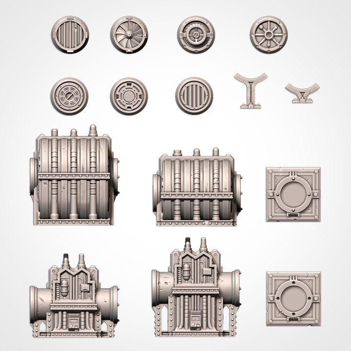 Modular Pipes Pack, Sci-Fi Terrain Bundle