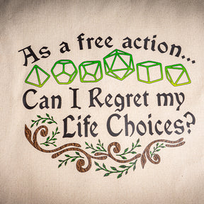 Dungeons & Dragons Tote Bag, Free Action, Heavy Cotton