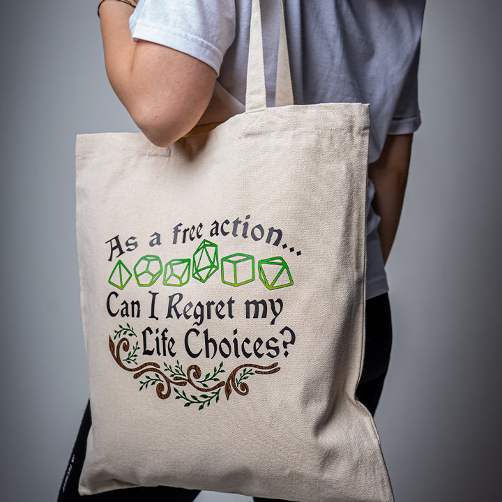 Dungeons & Dragons Tote Bag, Free Action, Heavy Cotton