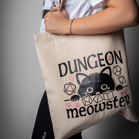Dungeons & Dragons Tote Bag, Dungeon Meowster, Heavy Cotton