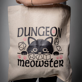 Dungeons & Dragons Tote Bag, Dungeon Meowster, Heavy Cotton