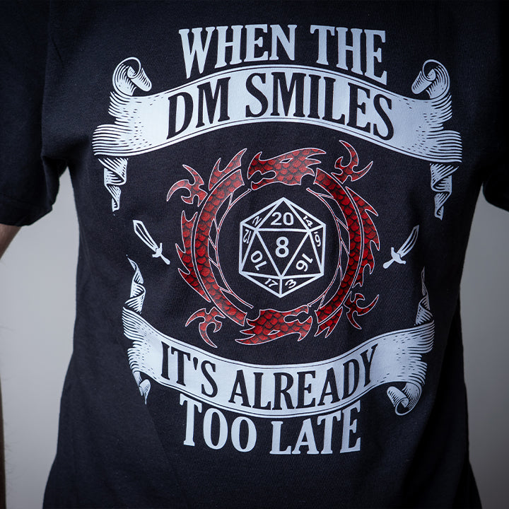 D&D T-Shirt, Smiling DM, Light Cotton, Unisex