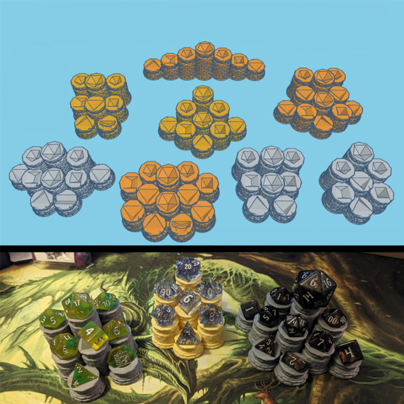 Towers Dice Set Display