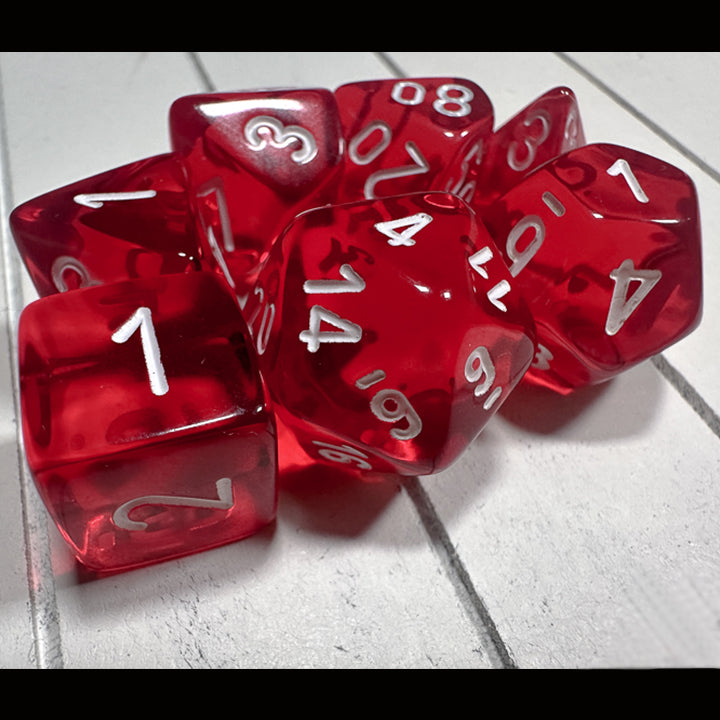 7 Zaruri Chessex, Translucent Red/White