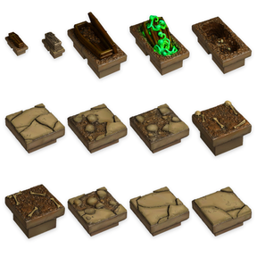 Crypts & Tombs Kit, Haunted Graveyard, Coffins