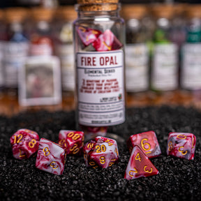 Fire Opal, Elemental Series, Dice Set