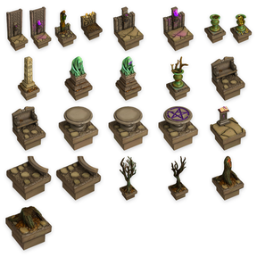 Graveyard Dressing Kit, Haunted Graveyard, Lights & Furnishings