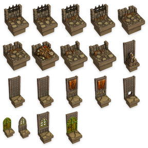 Graveyard Walls Kit, Haunted Graveyard, Stone Walls