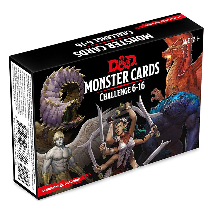 D&D, pachet de cărți Monster Nivelele 6-16 (74 de cărți)