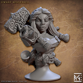 Female Dwarf Berserker, Bust