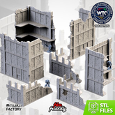 Damaged City Buildings, WTC Modular Warhammer 40K Terrain, Admiral Bundle