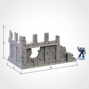 Corner City Ruin 3, Modular Warhammer 40K Terrain