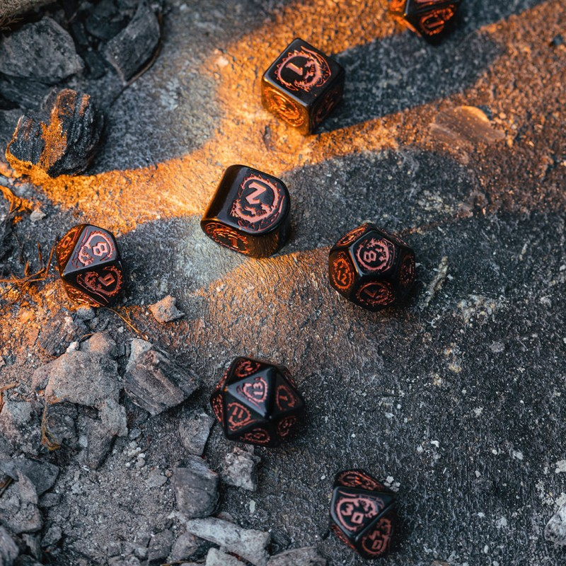 Dragons Modern Dice Set: Obsidian