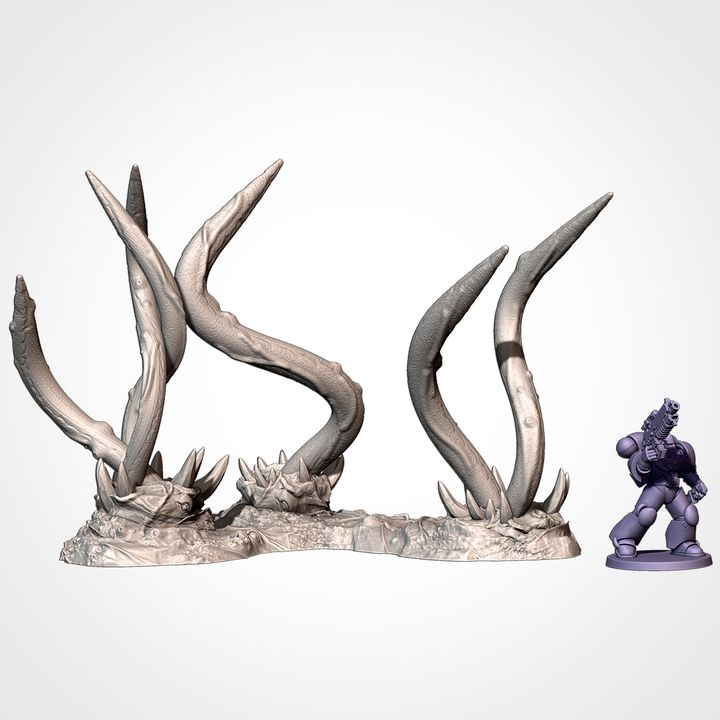 Daemonic Tentacles Pack, Modular Warhammer 40K Terrain