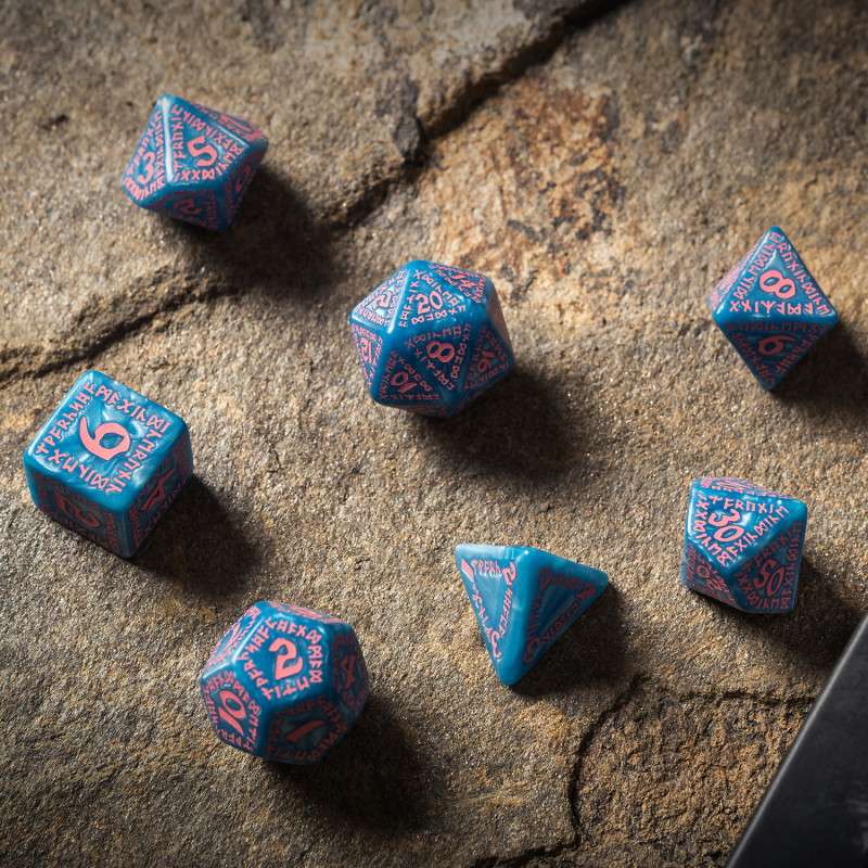 Runic Glacier & pink Dice Set