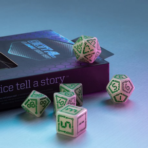 Digital Glowing Dice Set, Glow in the Dark Dice