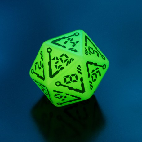 Digital Glowing Dice Set, Glow in the Dark Dice