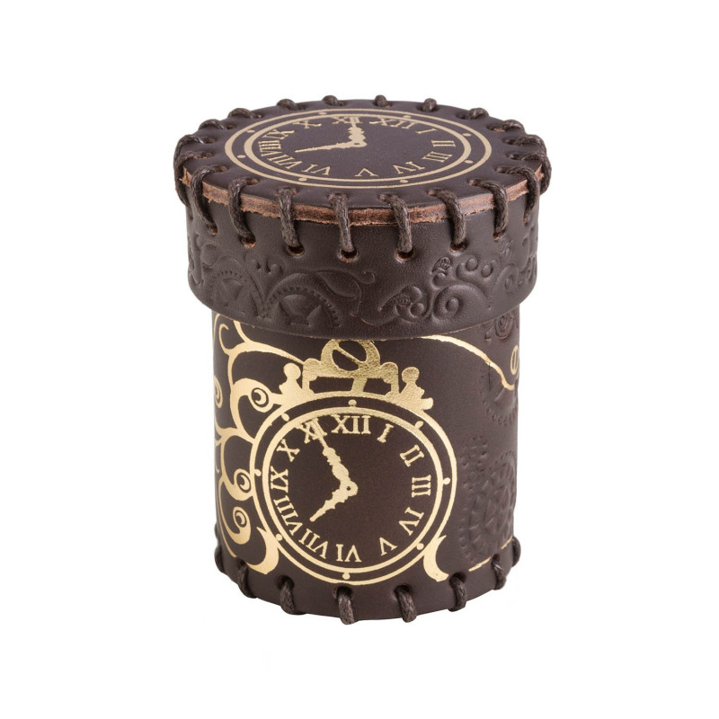 Steampunk Dice Cup, Natural Leather & Handsewn