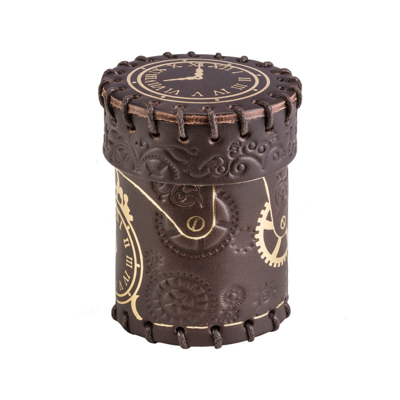 Steampunk Dice Cup, Natural Leather & Handsewn