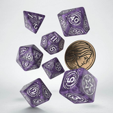 The Witcher Dice Set. Yennefer, Lilac and Gooseberries (7 Dice + Unique Coin)
