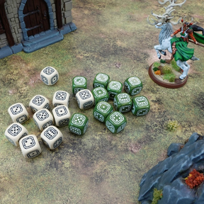 Fortress Compact Set de Zaruri D6: Beige & Olive