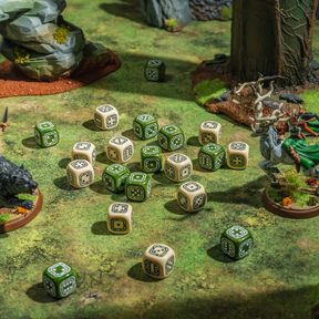 Fortress Compact Set de Zaruri D6: Beige & Olive