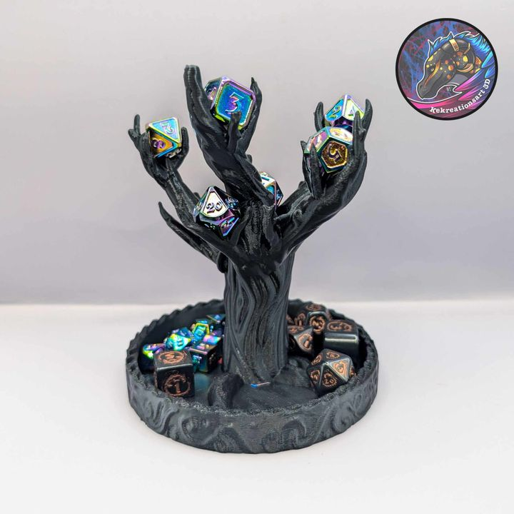 Tree Dice Set DIsplay