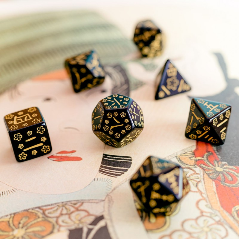 Japanese Dice Set: Deep Night Firefly