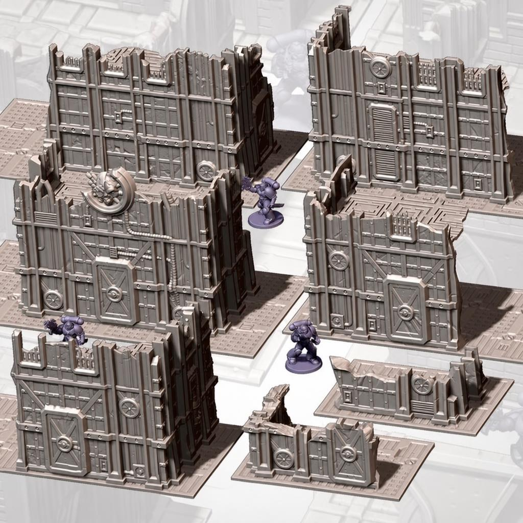 Industrial Ruins Pack, Sci-Fi Terrain