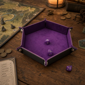 Hexagonal Velvet Dice Tray