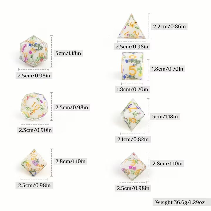 Hanami Dice Set + Velvet Bag