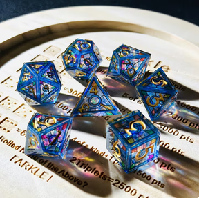 Murals Dice Set + Velvet Bag