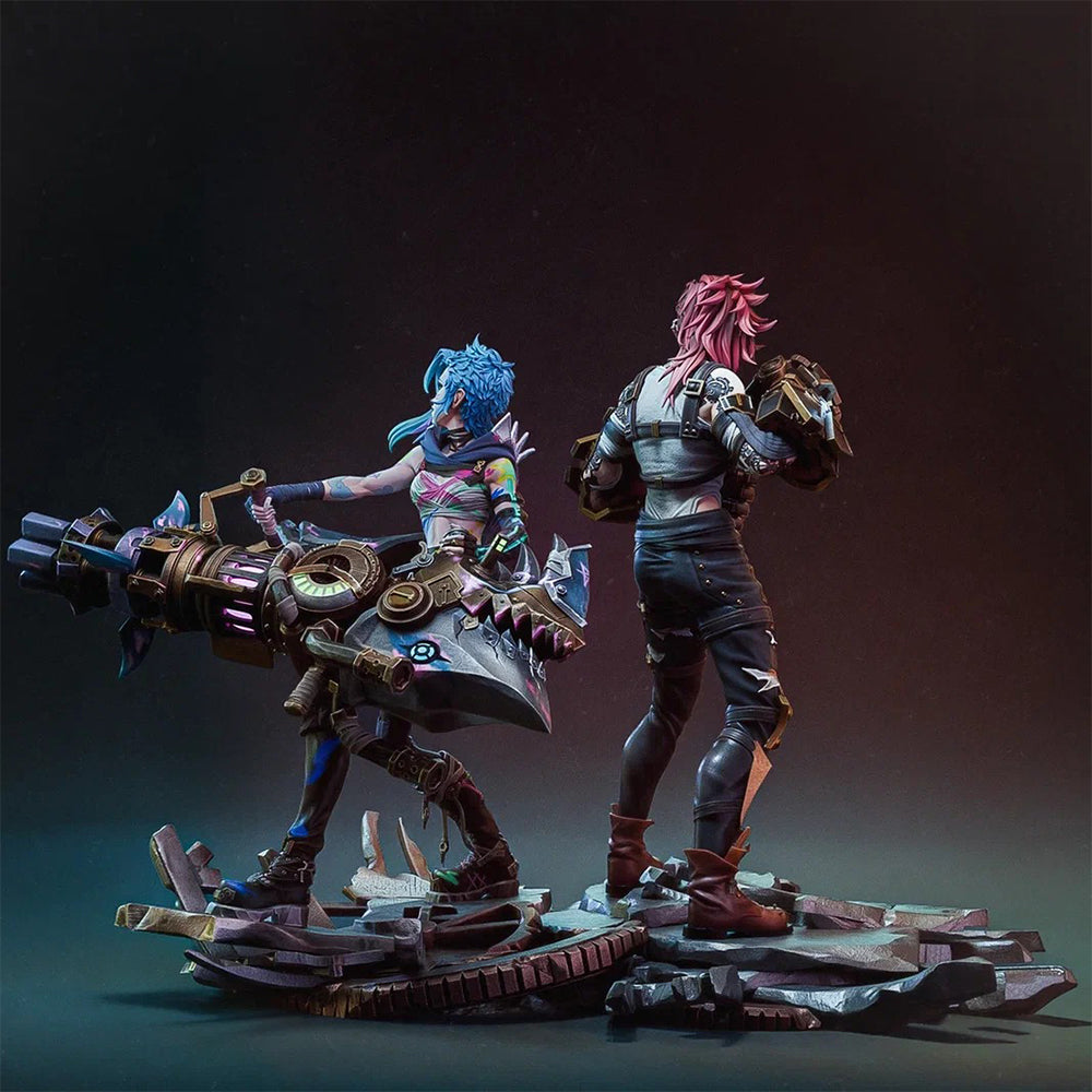 Jinx & Vi, Sisters Divided, Figurines Diorama, 10/15/25cm