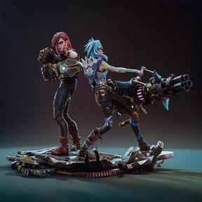 Jinx & Vi, Sisters Divided, Figurines Diorama, 10/15/25cm