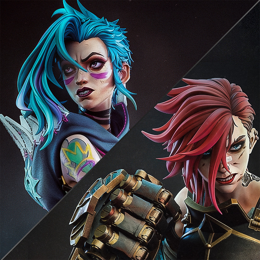 Jinx & Vi, Sisters Divided, Figurines Diorama, 10/15/25cm