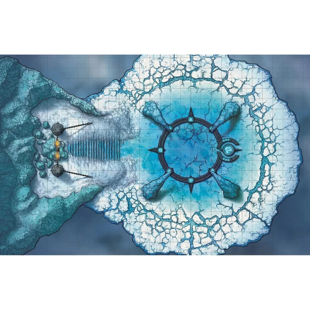 Icecrown Citadel poster map, the Frozen Throne platform on a grid