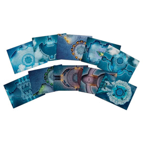 The ten Icecrown Citadel poster map faces spread out