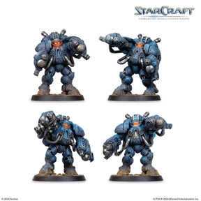 StarCraft Terran Starter Set, the four Marauders, painted